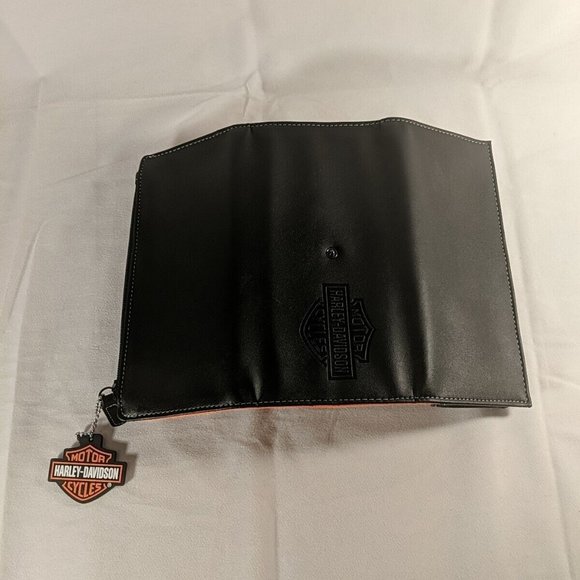 Harley-Davidson Embossed Bar and Shield Tri-fold Organizer Wallet Travel Tech - Picture 11 of 12